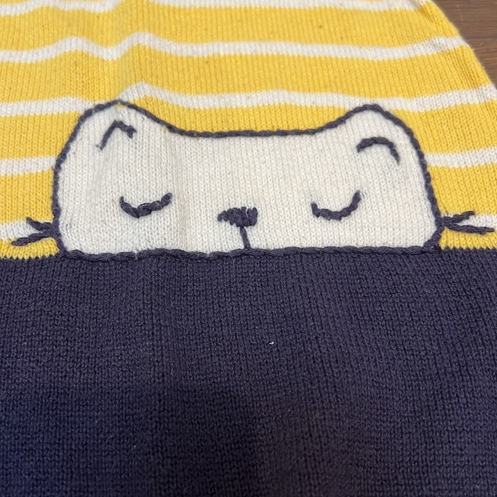 Gymboree knitted cotton sweater cat dress size:18m-24m - Picture 2 of 6